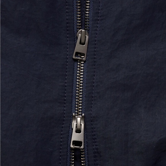 XS Banana Republic Blue Bomber WATER-RESISTANT CROPPED BOMBER JACKET - Picture 2 of 6